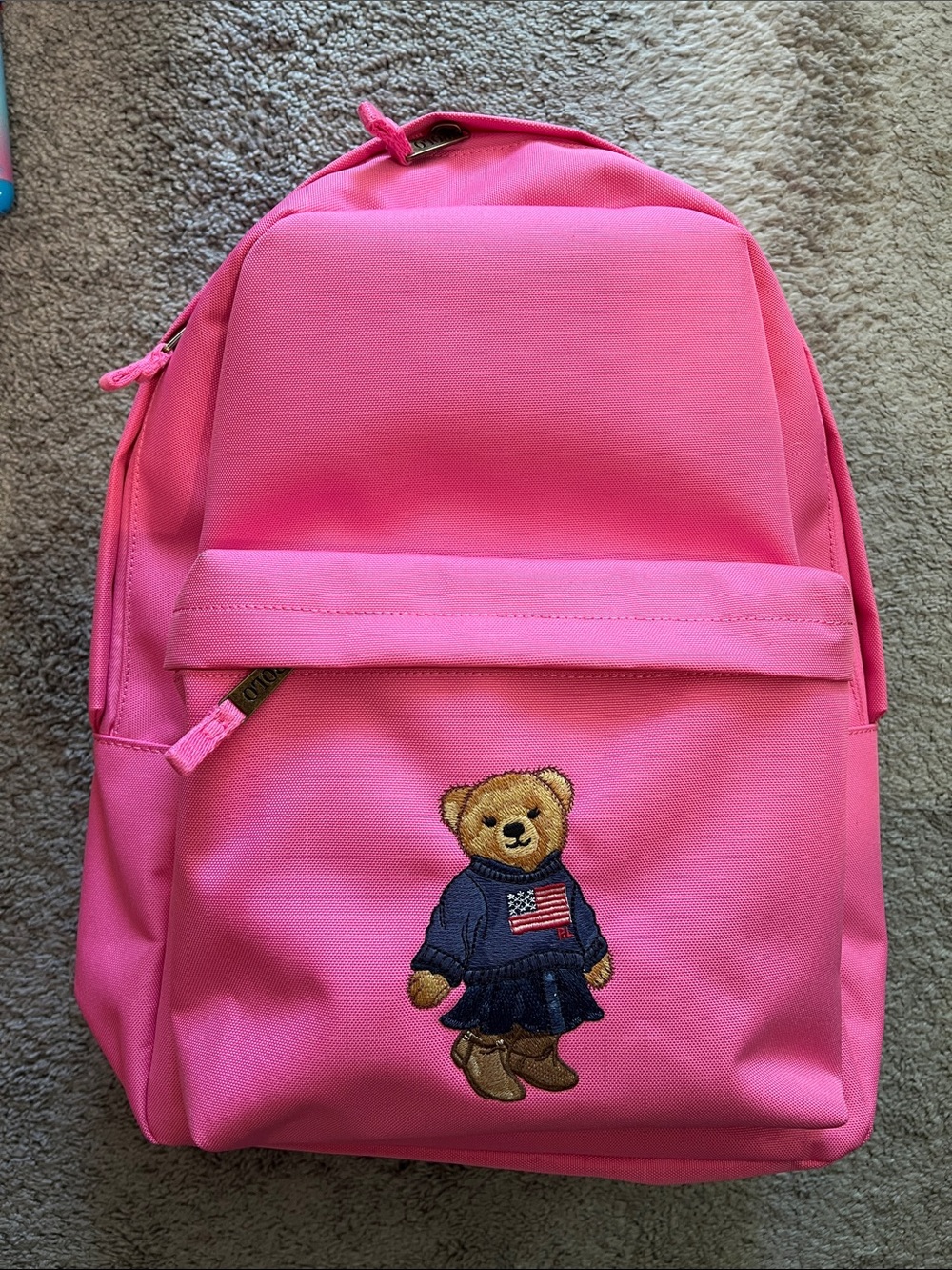 Ralph Lauren Pink polo bear  Backpack - Picture 9 of 11